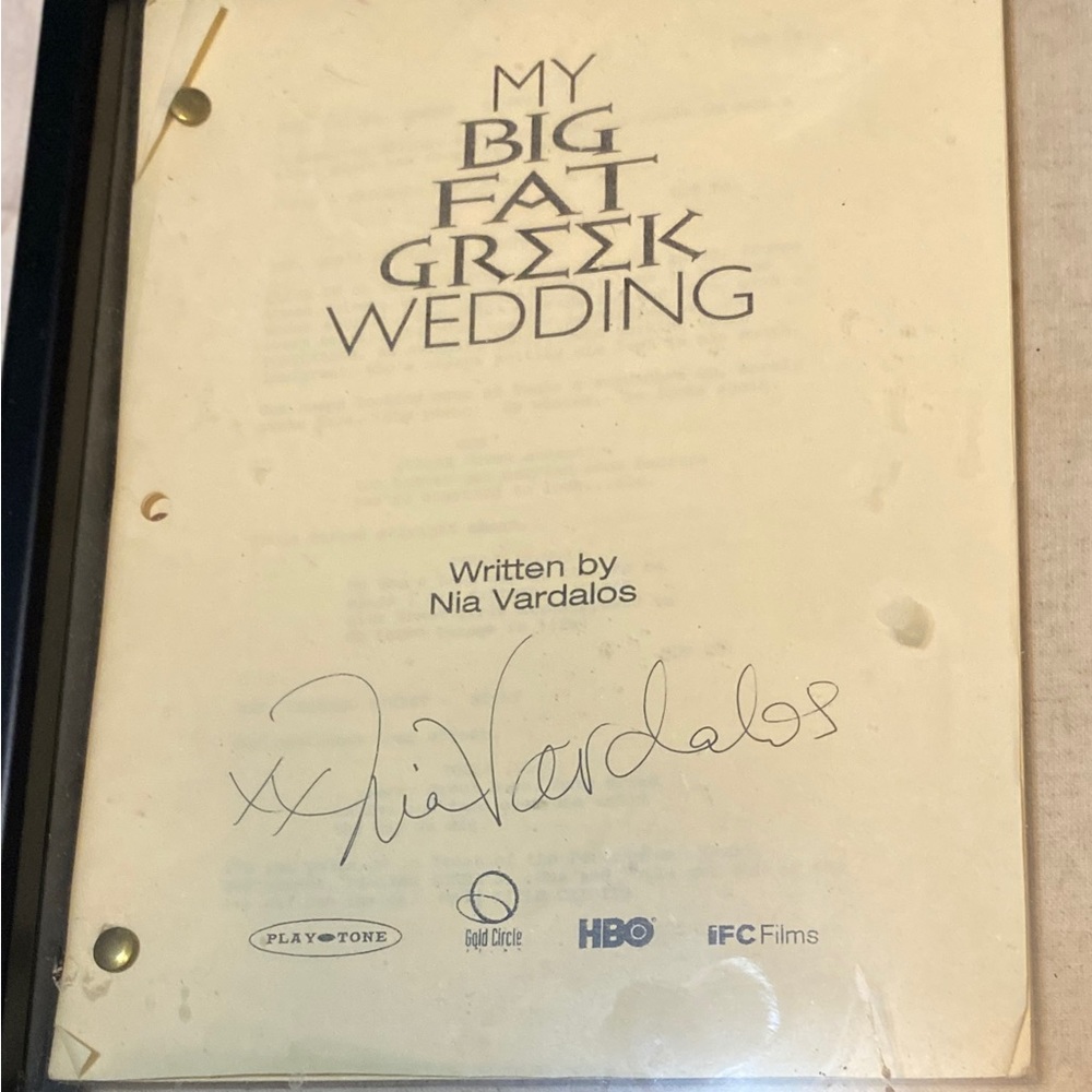 Signed movie script
